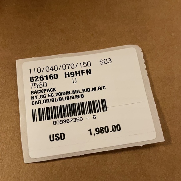 Gucci Off The Grid backpack orange GG ECONYL - Picture 12 of 15